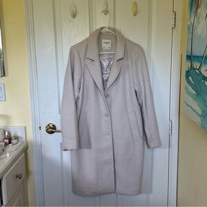 Abercrombie & Fitch Dad Coat Oatmeal Size MP